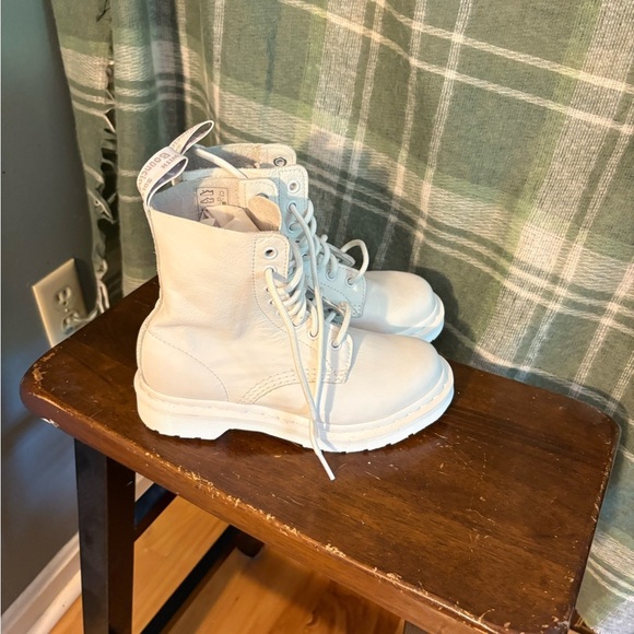 Dr. Martens Pascal White Combat Boots - Picture 3 of 8
